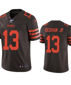 Cleveland Browns Odell Beckham Jr Brown 100th Season Color Rush Limited Jersey - Robokeg