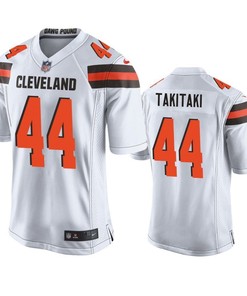 Cleveland Browns Sione Takitaki 2019 Nfl Draft White Game Jersey - Robokeg