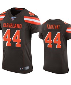 Cleveland Browns Sione Takitaki Brown 100th Season Vapor Elite Jersey - Robokeg