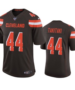 Cleveland Browns Sione Takitaki Brown 100th Season Vapor Limited Jersey - Robokeg