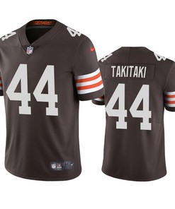 Cleveland Browns Sione Takitaki Brown 2020 Vapor Limited Jersey - Mens - Robokeg