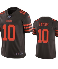 Cleveland Browns Taywan Taylor Brown 100th Season Color Rush Limited Jersey - Robokeg
