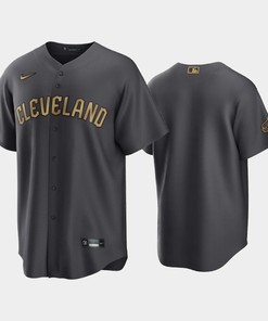 Cleveland Guardians 2022-23 All-Star Game AL Charcoal Jersey - Robokeg