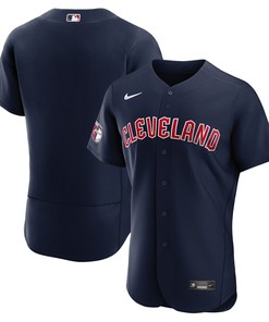 Cleveland Guardians Alternate Authentic Team Jersey Navy Mlb - Robokeg