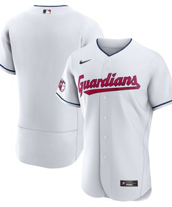 Cleveland Guardians Home Authentic Team Jersey White Mlb - Robokeg