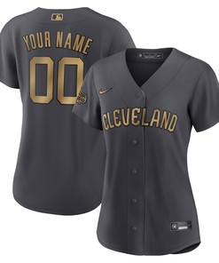 Cleveland Guardians Womens 2022 Mlb All-star Game Replica Custom Jersey - Charcoal Custom Jerseys Mlb - Robokeg