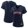 Cleveland Guardians Womens Alternate Official Replica Jersey Navy Mlb - Robokeg