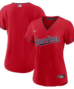 Cleveland Guardians Womens Alternate Replica Team Jersey Red Mlb - Robokeg