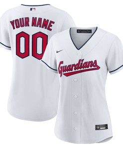 Cleveland Guardians Womens Replica Custom Jersey - White Custom Jerseys Mlb - Robokeg