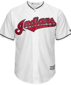 Cleveland Indians Home Big And Tall Cool Base Team Jersey - White - Robokeg