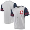 Cleveland Indians Stitches Button-Up Jersey - Gray/Navy Jersey - Robokeg