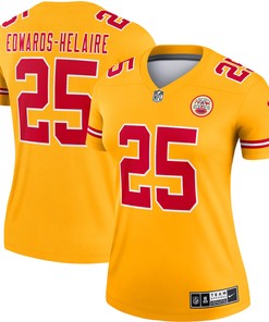Clyde Edwards-helaire Kansas City Chiefs Womens Inverted Legend Jersey - Gold Nfl - Robokeg