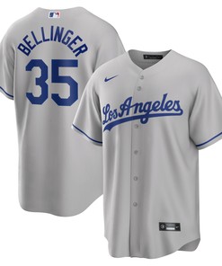 Cody Bellinger Los Angeles Dodgers Road Replica Player Name Jersey Gray Mlb - Robokeg