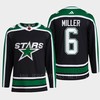 Colin Miller 6 Reverse Retro 2.0 2022 Dallas Stars Black Jersey Pro Primegreen - Robokeg