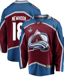 Colorado Avalanche Alex Newhook 18 Home 2022 Stanley Cup Final Breakaway Men Jersey - Burgundy - Robokeg