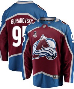 Colorado Avalanche Andre Burakovsky 95 Home 2022 Stanley Cup Final Breakaway Men Jersey - Burgundy - Robokeg