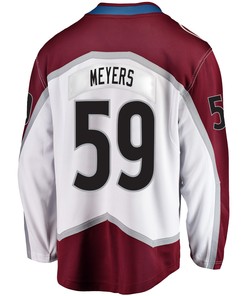Colorado Avalanche Ben Meyers 59 Away 2022 Stanley Cup Final Breakaway Men Jersey - White - Robokeg