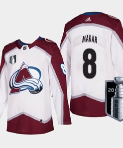 Colorado Avalanche Cale Makar 8 2022 Western Conference Champs White Jersey - Robokeg