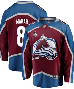 Colorado Avalanche Cale Makar 8 Home 2022 Stanley Cup Playoffs Breakaway Men Jersey - Burgundy - Robokeg