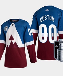 Colorado Avalanche Custom 00 2022 Western Champs Burgundy Jersey Stadium Series - Robokeg
