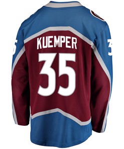 Colorado Avalanche Darcy Kuemper 35 Home 2022 Stanley Cup Final Breakaway Men Jersey - Burgundy - Robokeg