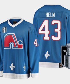 Colorado Avalanche Darren Helm 43 2022 Western Conference Champs Blue Jersey Heritage - Robokeg