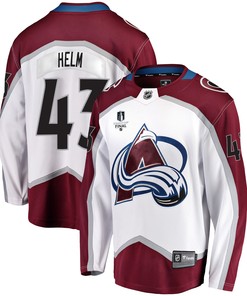 Colorado Avalanche Darren Helm 43 Away 2022 Stanley Cup Final Breakaway Men Jersey - White - Robokeg