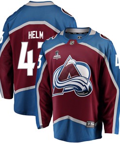 Colorado Avalanche Darren Helm 43 Home 2022 Stanley Cup Playoffs Breakaway Men Jersey - Burgundy - Robokeg