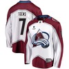 Colorado Avalanche Devon Toews 7 Away 2022 Stanley Cup Playoffs Breakaway Men Jersey - White - Robokeg