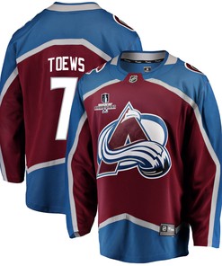 Colorado Avalanche Devon Toews 7 Home 2022 Stanley Cup Champions Breakaway Men Jersey - Burgundy - Robokeg