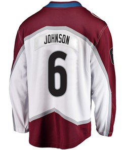 Colorado Avalanche Erik Johnson 6 Away 2022 Stanley Cup Final Breakaway Men Jersey - White - Robokeg