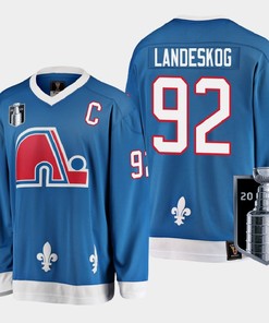 Colorado Avalanche Gabriel Landeskog 92 2022 Western Conference Champs Blue Jersey Heritage - Robokeg