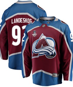 Colorado Avalanche Gabriel Landeskog 92 Home 2022 Stanley Cup Final Breakaway Men Jersey - Burgundy - Robokeg