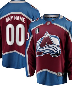 Colorado Avalanche Home 2022 Stanley Cup Final Breakaway Custom Jersey - Burgundy - Robokeg