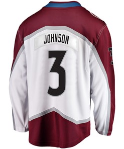 Colorado Avalanche Jack Johnson 3 Away 2022 Stanley Cup Final Breakaway Men Jersey - White - Robokeg