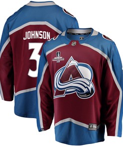 Colorado Avalanche Jack Johnson 3 Home 2022 Stanley Cup Champions Breakaway Men Jersey - Burgundy - Robokeg