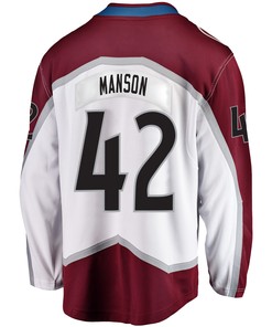 Colorado Avalanche Josh Manson 42 Away 2022 Stanley Cup Final Breakaway Men Jersey - White - Robokeg