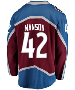 Colorado Avalanche Josh Manson 42 Home 2022 Stanley Cup Champions Breakaway Men Jersey - Burgundy - Robokeg