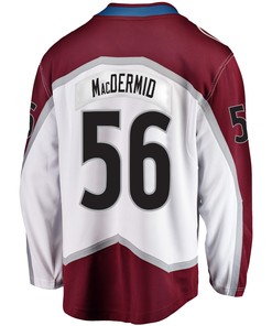 Colorado Avalanche Kurtis MacDermid 56 Away 2022 Stanley Cup Playoffs Breakaway Men Jersey - White - Robokeg
