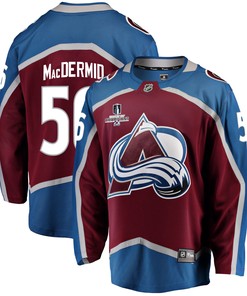 Colorado Avalanche Kurtis MacDermid 56 Home 2022 Stanley Cup Champions Breakaway Men Jersey - Burgundy - Robokeg
