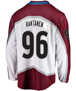 Colorado Avalanche Mikko Rantanen 96 Away 2022 Stanley Cup Champions Breakaway Men Jersey - White - Robokeg