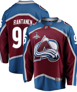 Colorado Avalanche Mikko Rantanen 96 Home 2022 Stanley Cup Champions Breakaway Men Jersey - Burgundy - Robokeg