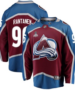 Colorado Avalanche Mikko Rantanen 96 Home 2022 Stanley Cup Playoffs Breakaway Men Jersey - Burgundy - Robokeg