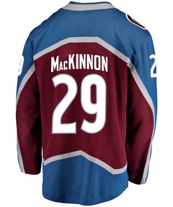 Colorado Avalanche Nathan MacKinnon 29 Home 2022 Stanley Cup Champions Breakaway Men Jersey - Burgundy - Robokeg