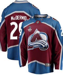 Colorado Avalanche Nathan MacKinnon 29 Home 2022 Stanley Cup Final Breakaway Men Jersey - Burgundy - Robokeg