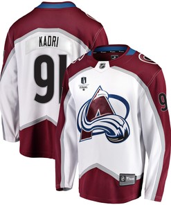 Colorado Avalanche Nazem Kadri 91 Away 2022 Stanley Cup Final Breakaway Men Jersey - White - Robokeg