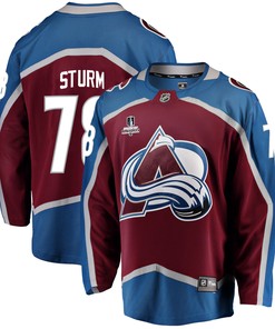 Colorado Avalanche Nico Sturm 78 Home 2022 Stanley Cup Playoffs Breakaway Men Jersey - Burgundy - Robokeg
