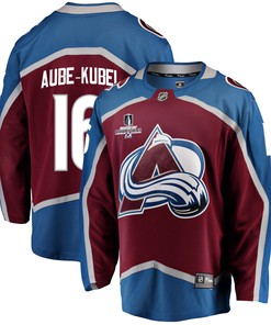Colorado Avalanche Nicolas Aube-Kubel 16 Home 2022 Stanley Cup Champions Breakaway Men Jersey - Burgundy - Robokeg
