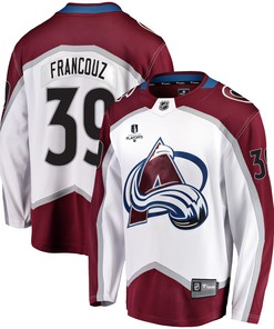 Colorado Avalanche Pavel Francouz 39 Away 2022 Stanley Cup Playoffs Breakaway Men Jersey - White - Robokeg