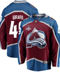 Colorado Avalanche Sam Girard 49 Home 2022 Stanley Cup Champions Breakaway Men Jersey - Burgundy - Robokeg
